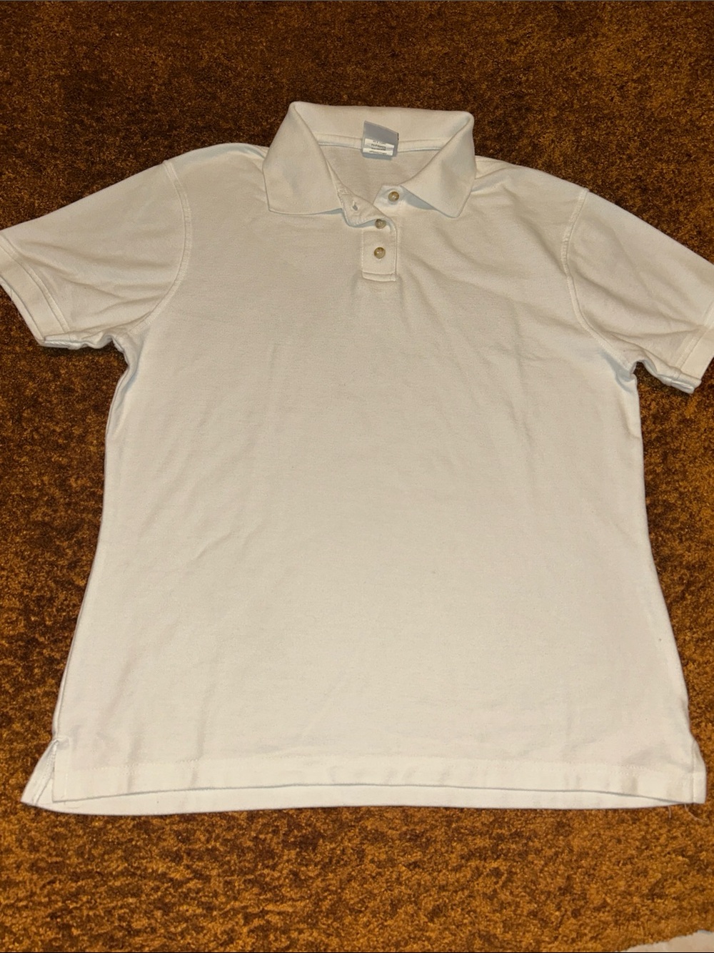 HP White Short Sleeve Polo Tee